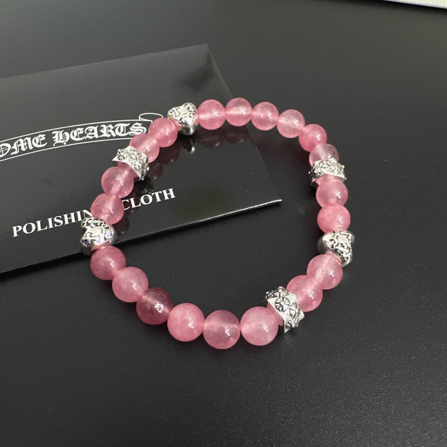 Chrome Hearts Pink Stone Bracelet